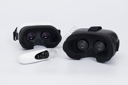 戴3D眼镜未来VR背景