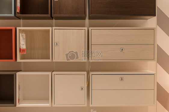 清新文艺家具木质柜子图片