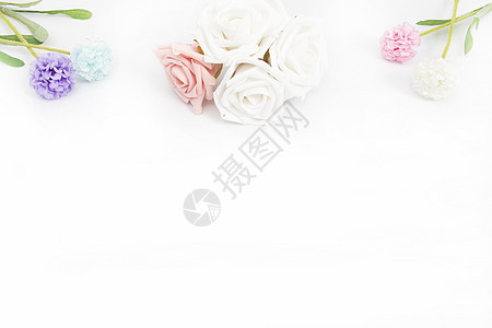 浪漫玫瑰留白设计背景图片