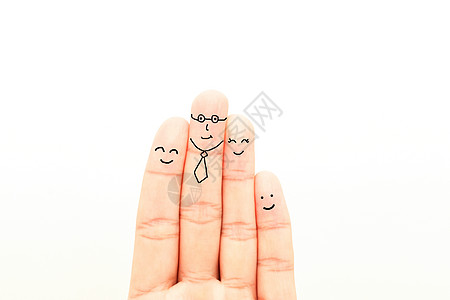 情侣可爱手指表情创意手指画素材背景