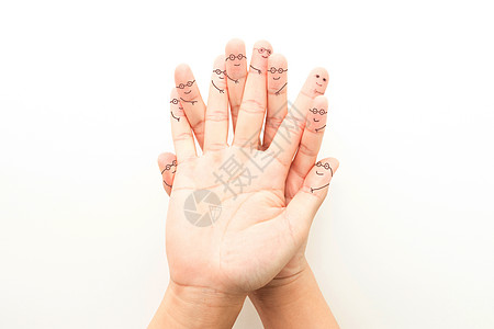 手指表情创意手指画素材高清图片