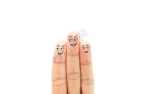 创意手指画手指表情背景图片