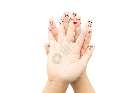 创意手指画手指表情图片素材