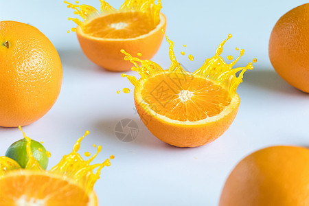 维生素橙子和橙汁设计图片