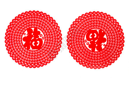 中国春节福字贴纸背景图片