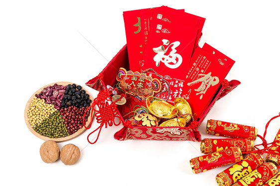 中国春节手工饰品排列图片