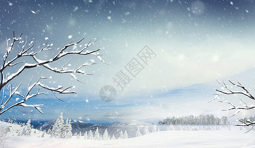 雪地背景图片