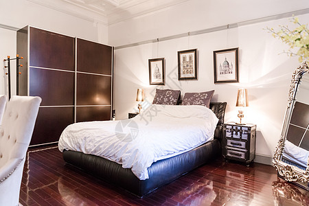 时尚设计明亮家具卧室环境图片