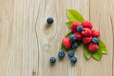 树莓与蓝莓背景图片
