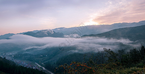 万州秋色背景图片