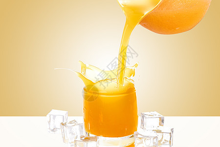 橙子茶壶背景图片
