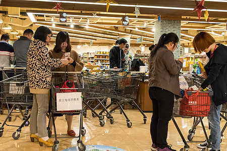 商场超市购物消费场景背景图片
