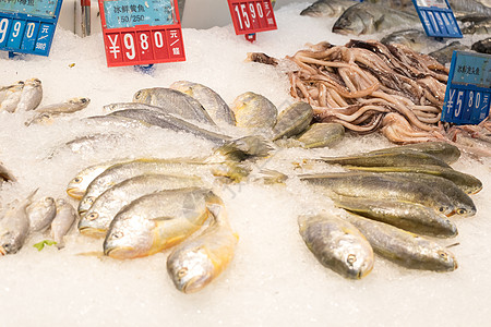 超市商场里的海鲜水产图片