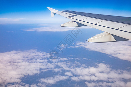 飞机机舱内拍摄机翼图片