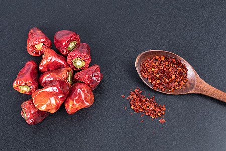 红色辣椒调味元素组合背景图片
