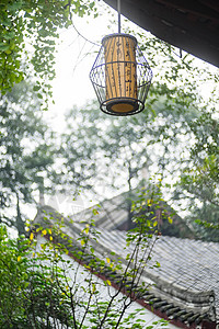 中国风园林小景拍摄背景图片