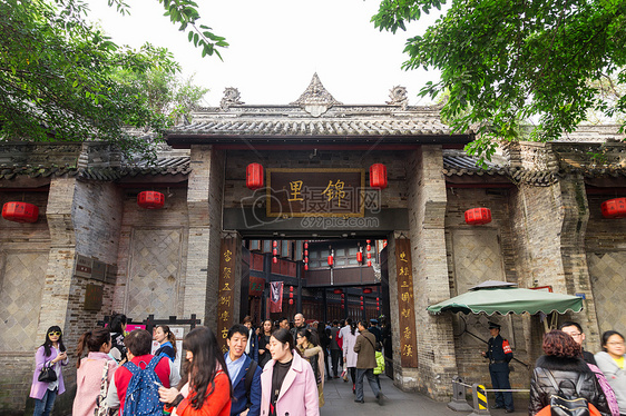 中国风古建筑红灯笼图片