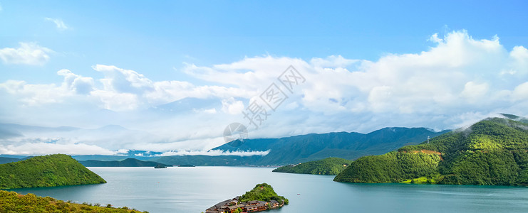 山水天风景水库高清图片