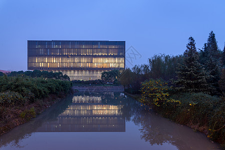 上海浦东图书馆背景图片