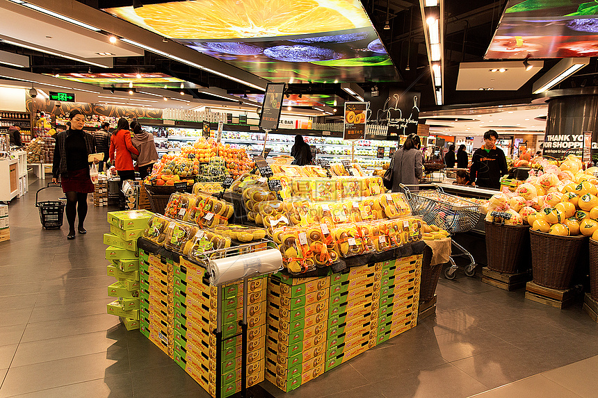 高档超市水果摊位展示图片素材_免费下载_jpg图片格式_vrf高清图片