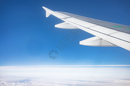 空中机翼天空背景图片