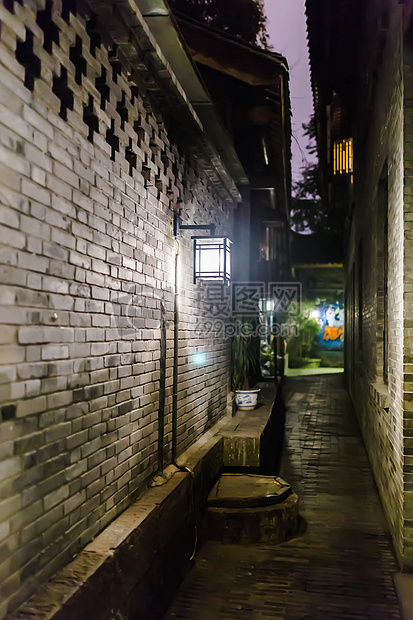 成都巷子景点夜景图片