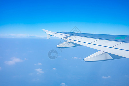 空中机翼天空背景背景图片