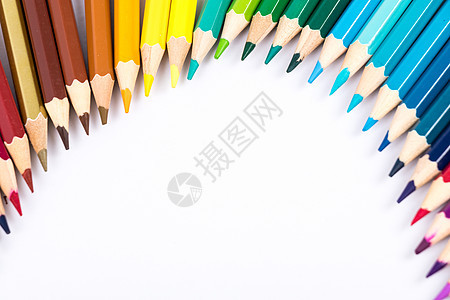 彩色铅笔创意摆拍背景图片