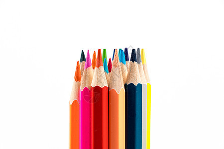 彩色铅笔创意摆拍背景图片