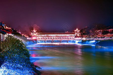 美丽的都江堰风景寺庙高清图片素材