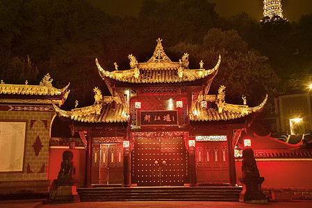 美丽的都江堰风景门牌楼高清图片素材