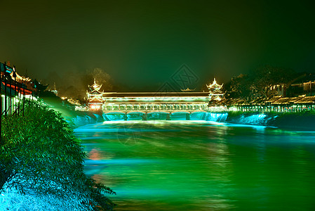 都江堰夜景图片