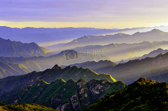 秦岭山风光图片