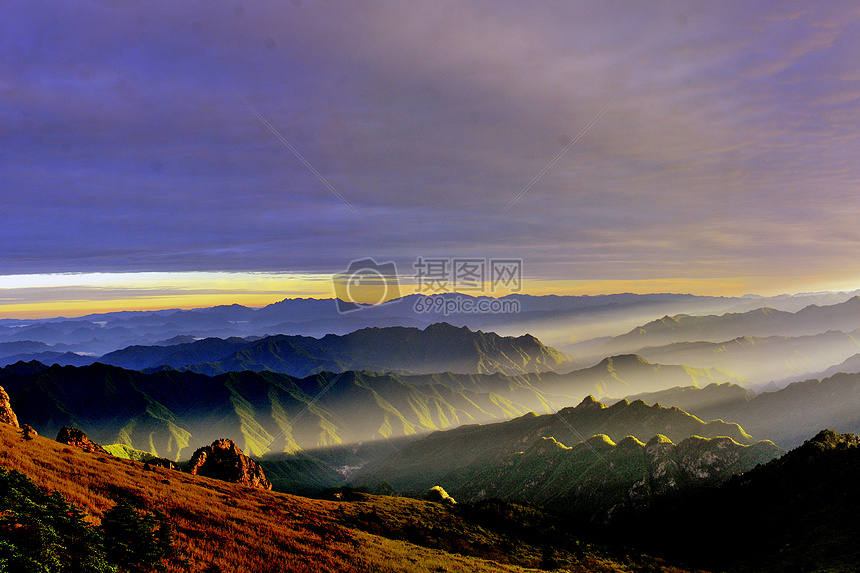 秦岭山风光图片