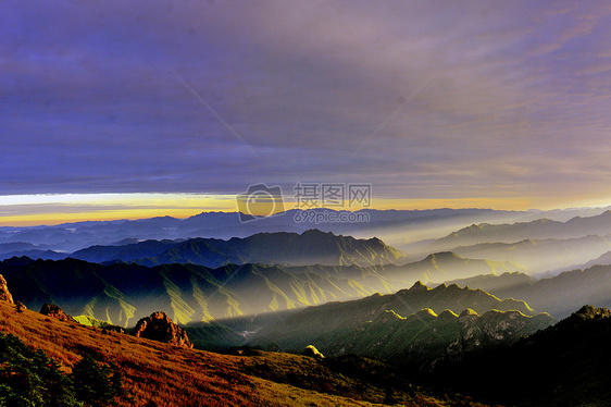 秦岭山风光图片