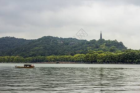 烟雨西湖西湖背景