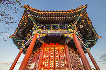 中国图案飞檐斗拱背景