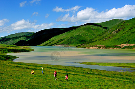 九曲黄河第一湾甘南风光背景