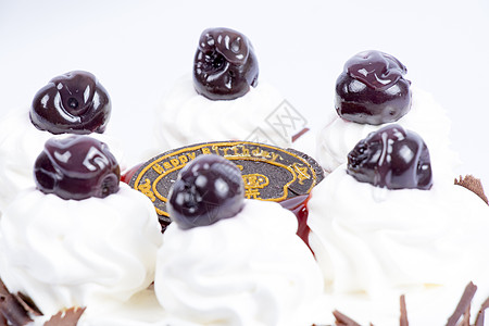 蓝莓巧克力刨花奶油蛋糕图片