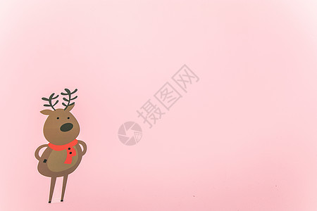 圣诞老人麋鹿圣诞背景可爱的麋鹿背景