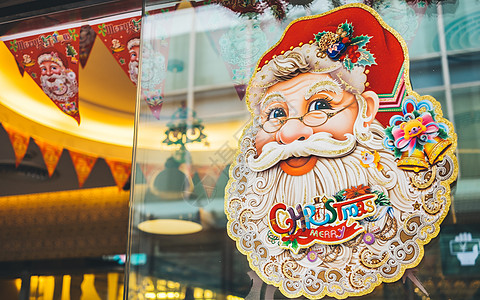 圣诞节橱窗商场欢乐的圣诞节背景