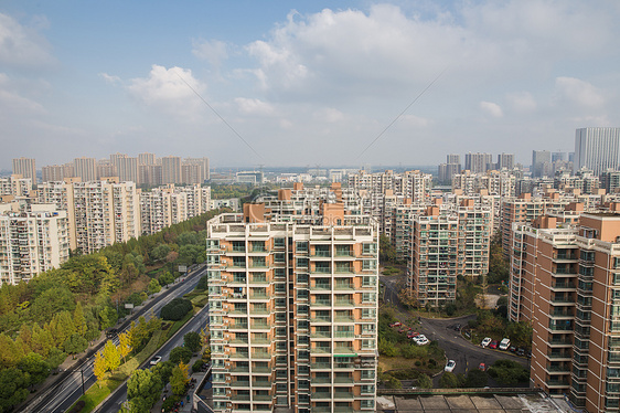 杭州高沙蓝天白云建筑