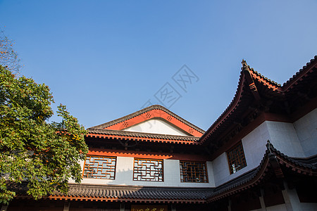 杭州西湖蓝天东方建筑图片
