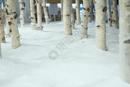 商场室内雪景雪地造景图片