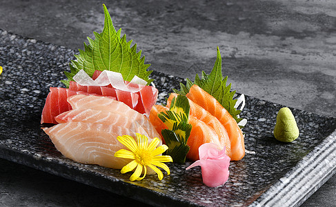 三文鱼籽日本料理寿司背景