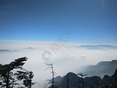 峨眉山云海日出背景图片