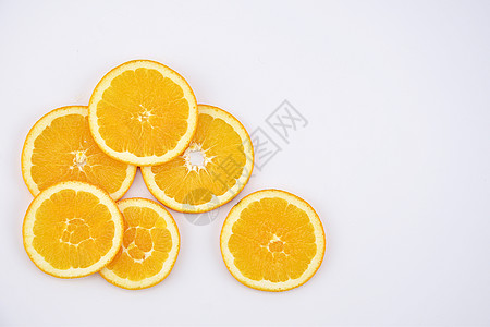 可爱蛙小暑海报橙子背景水果切片摆拍背景