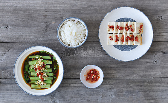 美食家常菜麻辣豆腐蒜香豆角图片