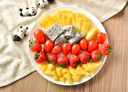 水果沙拉夏天的食物高清图片