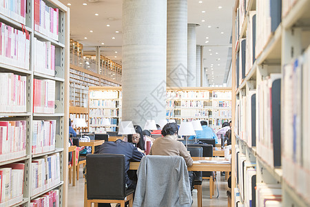 认真学习人图书馆里学习的人背景